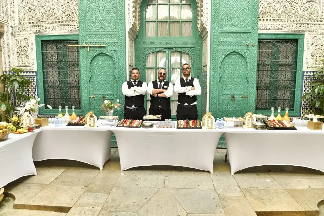 Buffet d'entreprise à Casablanca dressé par l'équipe Traiteur Sadak